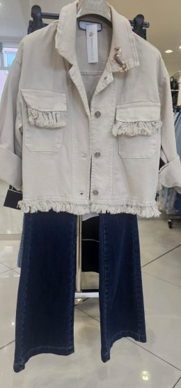 bunda jeansová Laura zn. Dolce Vita - bežová