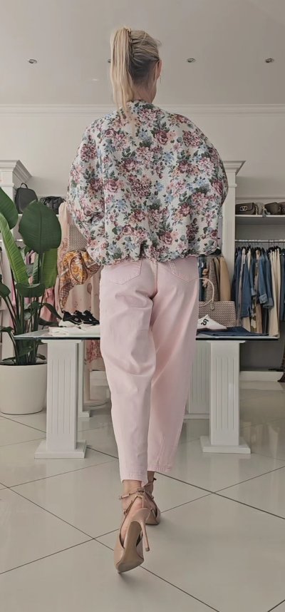 Jeansy CAMELIA - bledo ružové