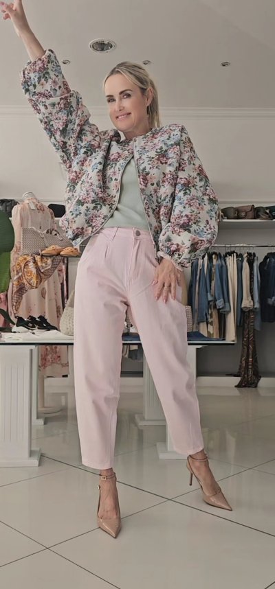 Jeansy CAMELIA - bledo ružové