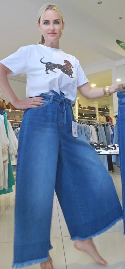 Jeansy PLEASE s opaskom