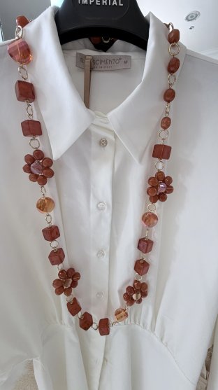 Korále FLOWER - oranžové